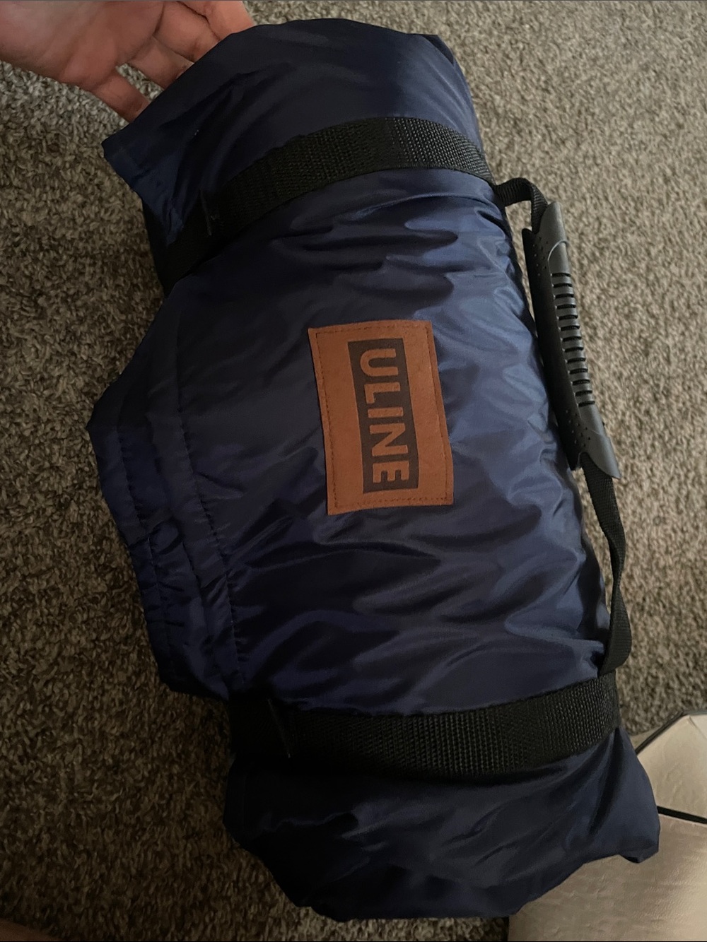 Navy Packable Men's Jacket Travel Duffel Cover